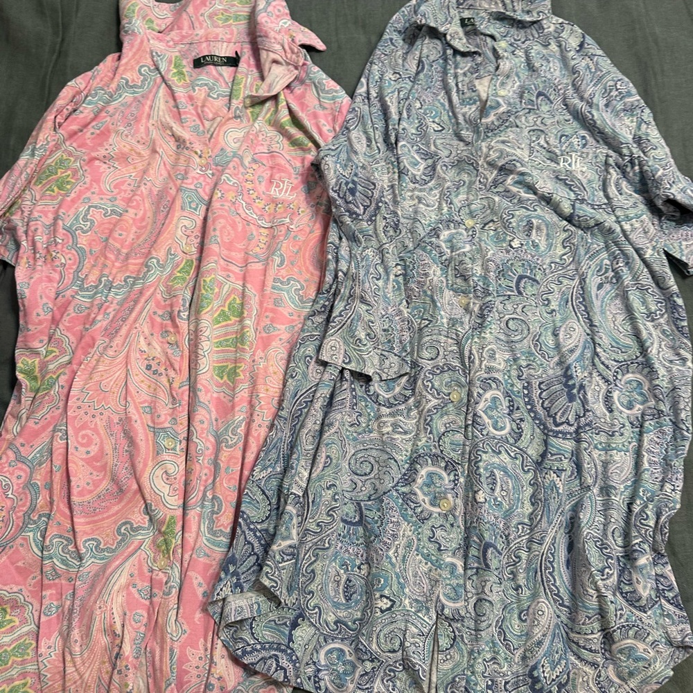 Ralph Lauren Paisley Robes in Pink and Blue
